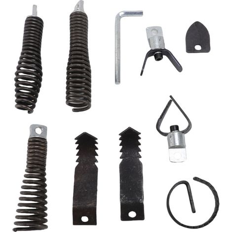 Forets de vidange serpent, fixation de tarière pour Machine de nettoyage de câbles 5/16 à 3/4 pouces, pièces de rechange avec 1 clé hexagonale 8 pièces (1/5)