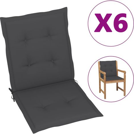 vidaXL Coussins de chaise de jardin Anthracite 100 x 50 x 3 cm