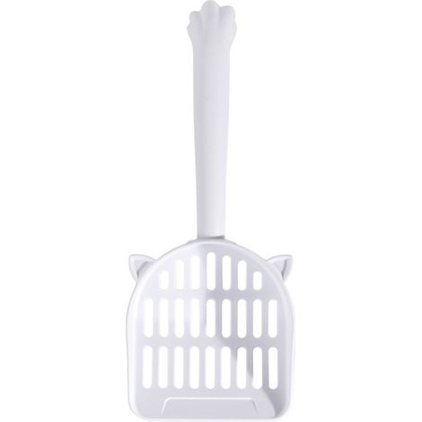 Pelle à litière pour chat avec manche antidérapant, pelle à litière pour chatons, outil pratique pour nettoyer la litière avec crochet arrière (1/4)