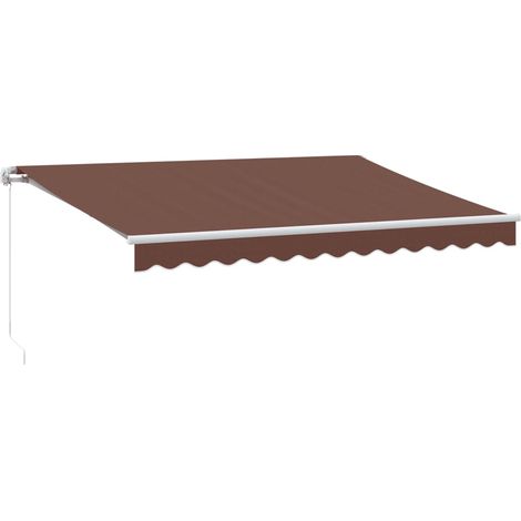Maison Exclusive - Markise Manuell Braun 350x250 cm