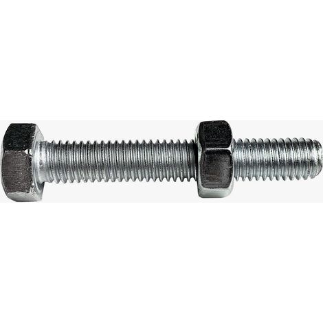 Boulon tête hexagonale Viswood finition zinguée Ø10 x 40 mm (lot de 3)