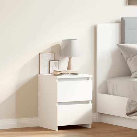 Chevet Commode de nuit - Table d'appoint - Blanc 30 x 30 x 40 cm Bois d'ingénierie Chic-511348