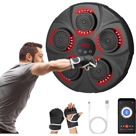 Smart Bluetooth Musical Boxing Machine, Wall Mounted Musical Boxer, Target Punching Bag, Boxing Training Equipment, for Home Amateur Training (1/5)