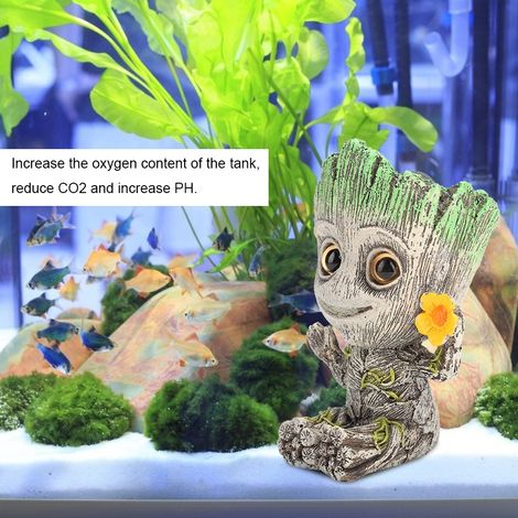 Accessoires de Décoration d'Aquarium en Résine Figurines Mignonnes pour Bulles avec Pompe à Air Plateforme Petite-AUTRES (1/5)