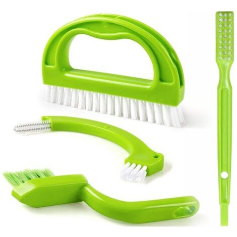 BUNTHAUS Generic Brosse de nettoyage 3 en 1 pour joints de carrelage, brosse à récurer la saleté à poils rigides, pour une utilisation multifonction, la cuisine, la maison et le carrelage (1/5)