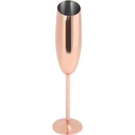 Verre à vin en acier inoxydable 304 couleur or rose - Verre à cocktail et à champagne pour bar et usage domestique (1/5)