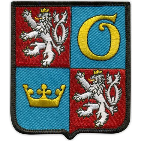 Parche de la región de Hradec Králové - escudo de armas - reverso magnético - parche/insignia/emblema bordado