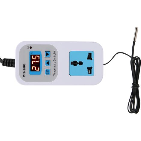 Régulateur de température électronique numérique intelligent, prise de contrôle réglable 10 A WT-1001 110-220 V EU (1/5)
