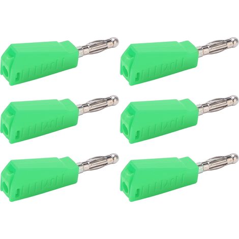 Packung mit 20 Bananensteckern, 4 mm / 0,16 Zoll, geringe Signalverluste, stabiler Strom, kompakte und praktische elektrische Steckverbinder, grün (1/5)