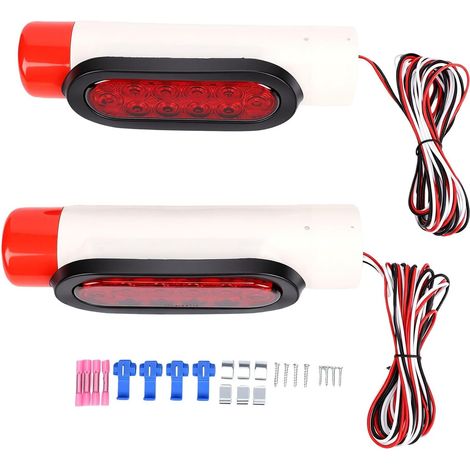Le Poteau de Guidage de Remorque de Bateau Allume Le Clignotant de Frein Arrière étanche IP67 avec 3 Modes D'éclairage pour Tuyau en PVC de 2-3/8 Pouces (1/5)