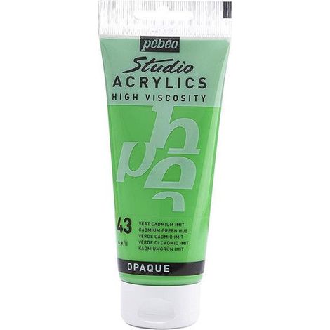 Peinture Acrylique - Pébéo - Studio - Vert Cadmium - 100 ml - Satiné (1/3)