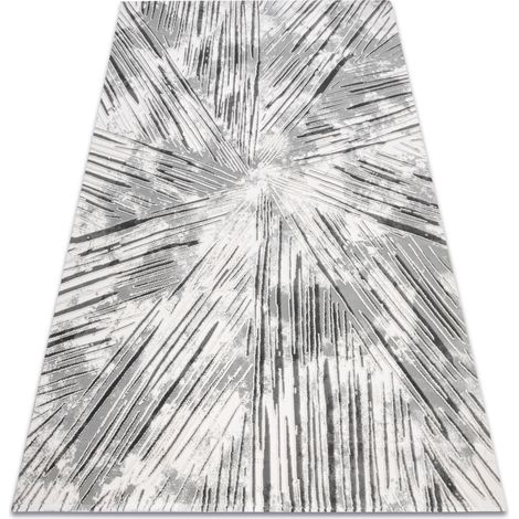 Carpet ACRYLIC VALS 0W1733 C53 47 Abstraction spatial 3D ivory / grey grey 240x340 cm