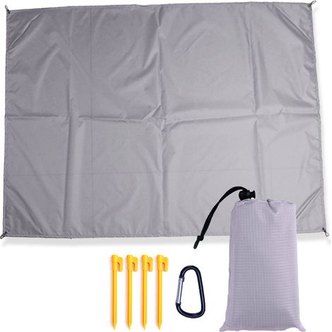 Tarp - 180 x 200 cm - Imperméable Sable Résistant - Pour Camping Extérieur Pique-Nique Festival - 1 Pièce (1/5)