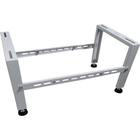 Support de sol réglable en tôle électrozinguée D 420 x H 400 x L 455/1000 mm
