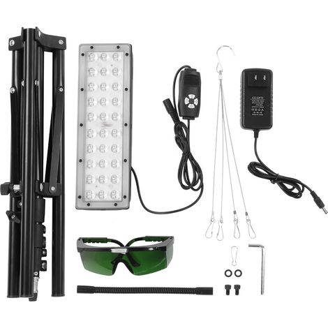 Ortviai Lampe LED infrarouge 660 nm + 850 nm avec support, 90 W, 90 LED, pour circulation sanguine et soulagement musculaire (1/5)