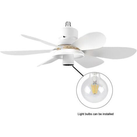 ALLIANDISUlisem Ventilateur Plafond Avec Lumiere Et Télécommande, Petit Plafonnier Silencieux 3 Vitesses (ampoule non incluse) (1/4)