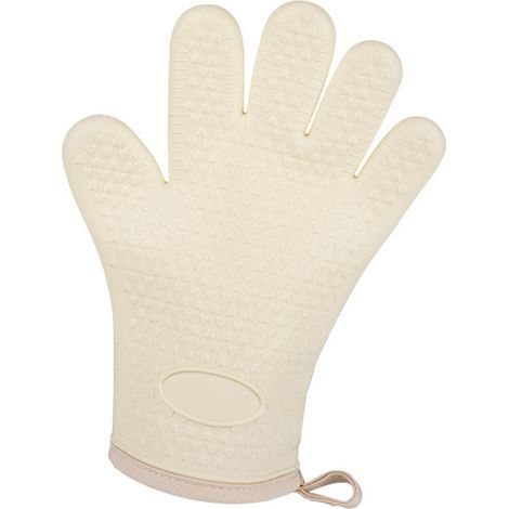 Gant de Cuisine en Silicone, Résistant à la Chaleur, Multifonctionnel pour Four, Micro-Ondes, Grillades, Couleur Ivoire. (1/5)