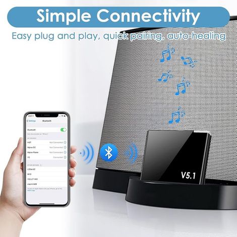 Récepteur Bluetooth 5.1 à 30 Broches Adaptateur Voiture, Adaptateur pour Chaine Hi-Fi, Bose Sound Dock et Autres Stations d'accueil (1/2)
