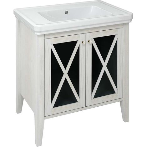 Sapho Cross - Waschtischunterschrank 70x81x47 cm, weiß CR275 (1/5)