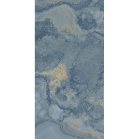 Carrelage sol / mur effet marbre bleu ONI POLISHED BLUE l.60 x L.120 cm Brillant LIMCARO