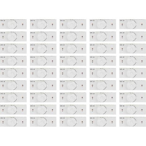 50 pastilles LED SMD 3V pour écran plat 32-65 pouces, plaques fibre de verre, ampoules de remplacement pour réparation téléviseur (1/4)