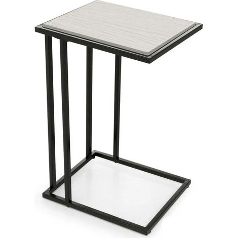 Tavolino laterale da divano bianco cm 40x30x60h