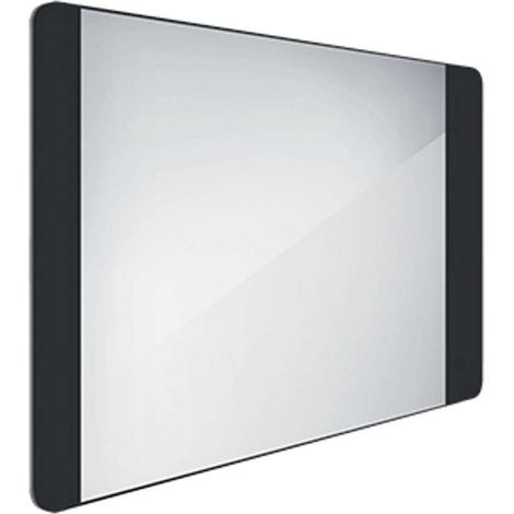 Nimco Spiegel - Spiegel mit LED-Beleuchtung, 80x60 cm, Aluminium/schwarz ZPC 42003-90