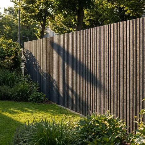 Canisse PVC double face grise 1,5 × 3 m avec kit de fixation