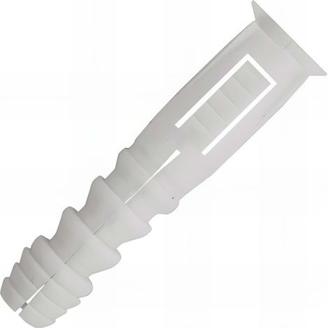 50 chevilles universelles polyéthylène avec collerette - 10 x 44 mm