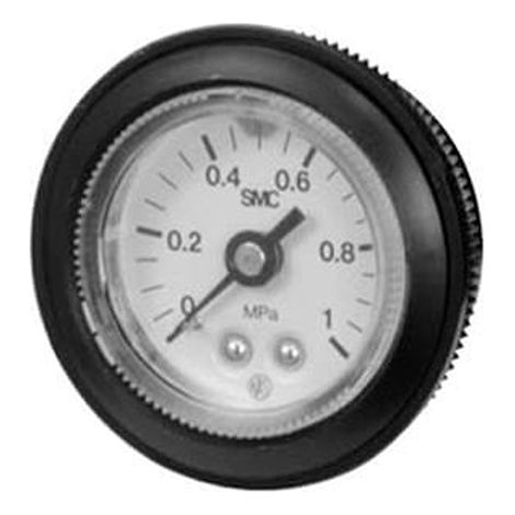 Manomètre SMC, 0MPa à 0.4MPa, raccord R 1/8, Ø cadran 42.5mm ( Prix pour 1 )