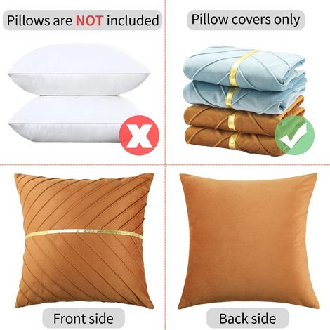 MIULEE Lot de 2 Housses de Coussins en Velours Décoratif Champagne d'or Canapé Taie d'oreiller Super Lisse Doux Decoration Maison Salon Chambre pour Canapé 2 Pièces 50X50CM MIULEE Lot de 2 Housses de Coussins en Velours Décoratif Champagne d'or Canapé Taie d'oreiller Super Lisse Doux Decoration Maison Salon Chambre pour Canapé 2 Pièces 50X50CM