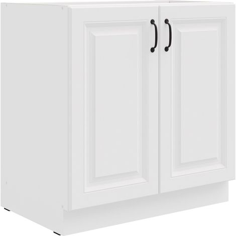 Unterschrank 80 cm Stilo Weiss Küchenzeile Küchenblock Küche Einbauküche (1/4)
