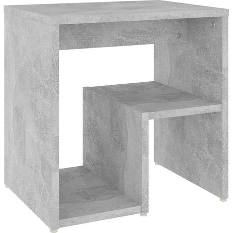 Maison Exclusive - Mesita de noche madera contrachapada gris horm (1/5)
