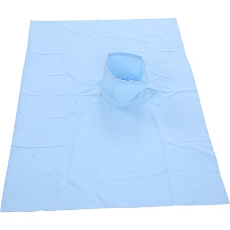 Beauty Salon Massage Bed Sheet Cotton Massage Table Cover with Face Hole (70 x 100cm)Sky Blue (1/5)