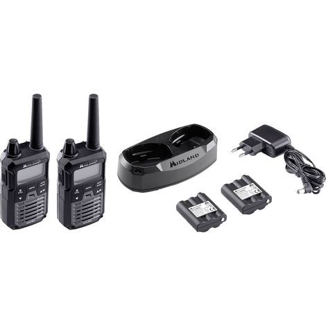 Paire de talkie walkie MIDLAND XT70 Pro twin - Avec batterie, chargeur, et clip ceinture - C1465
