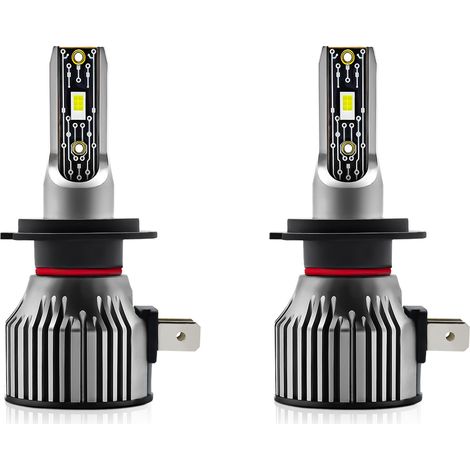 H7 LED-Lampen für Autoscheinwerfer, IP68 wasserdicht, 6500 K, 120 W, 12000 lm, 2er-Pack