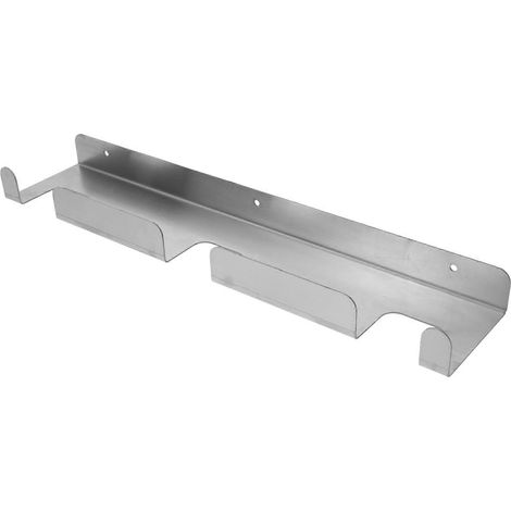 Pizza Shovels Wall Racks Pizza Peel Rack Stainless Steel Punch Free Support Organizing Bracket Display Rack Pizza Shovels Holder Silver (1/5)
