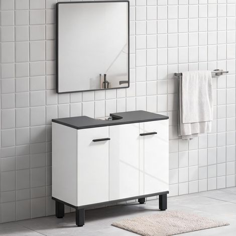 Meuble de salle de bain en melamina de Madera 80 x 34 x 60 cm (1/5)