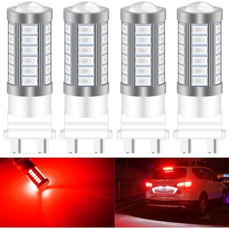 Stück 3157 3047 3057 3155 5630 33-SMD Rote 900 Lumen Superhelle LED-Blinker-, Brems- und Rücklichtbirne 12V 3,6W