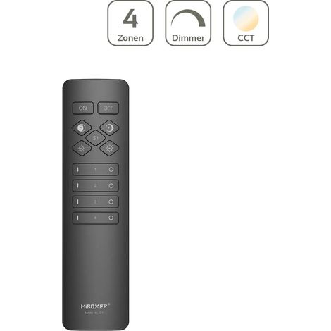 MiBoxer  C1 CCT LED Fernbedienung 4 Zonen Dimmen Schalten - Farbe: schwarz