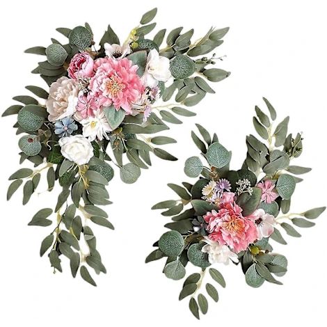 Arche de mariage artificielle avec guirlandes de fleurs, kit de décoration florale pour la cérémonie et la réception - Couleur : Champagne-AquaForge (1/5)