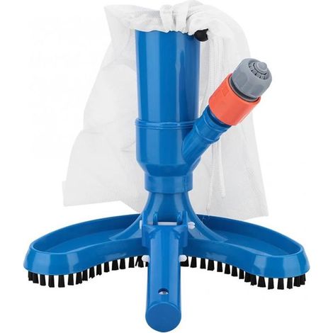 Nettoyeur de piscine - Brosse aspirateur - Outils de nettoyage de bassin - Brosse aspirateur - Outils de nettoyage de jardin - Bleu (1/5)