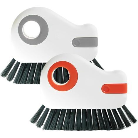 BUNTHAUS 2 Pièces Rainure Nettoyage Brosse Fenêtre Brosses Brosse de Nettoyage Rotative Multifonction 2 en 1 à Poils Durs Multi Fonctions Brosse Rotative pour Salle de Bain de Cuisine Coins Espaces (1/5)
