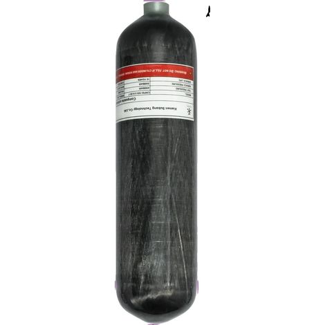 Cylindre haute pression, fibre de carbone légère, capacité de 300 bars, 3L fibre de carbone (1/2)
