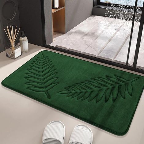 Tapis De Salle De Bain - En Microfibre Corail Absorbant Et Anti-dérapant - Pour Salle De Bain Cuisine Chambre Salon Entrée - 1 Pièce (1/5)