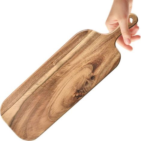 Planches À Découper Pour Cuisine - Plateau Charcuterie en Bois avec Poignée - Plateaux Double Face pour Steak et Fromage pour Cuisine Commerciale Camping-Car Extérieur Restaurant Camping (1/5)