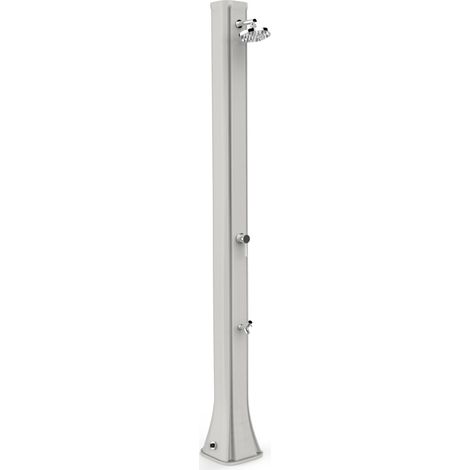 Doccia Solare da Giardino 40L Miscelatore e Lavapiedi Arkema Big Happy Five Bianco (1/5)