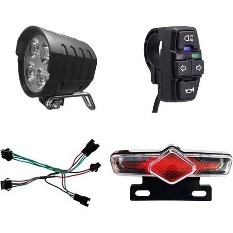 Scooter parts, lithium battery scooter modification parts, F-type headlight, horn, turn signal and switch integrated parts (1/4)
