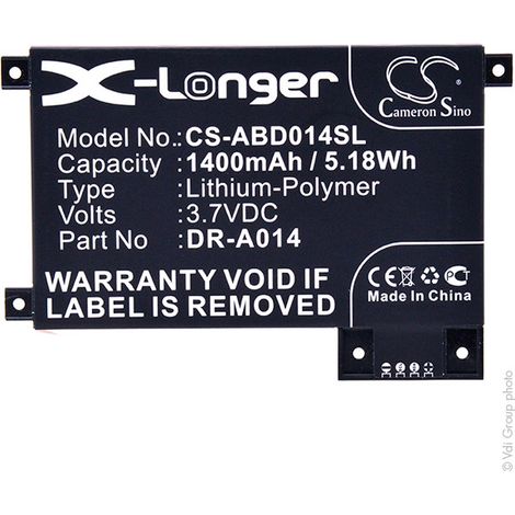 NX - Batterie tablette 3.7V 1400mAh - 170-1056-00DR-A014S2011-002-AS2011-002- (1/2)
