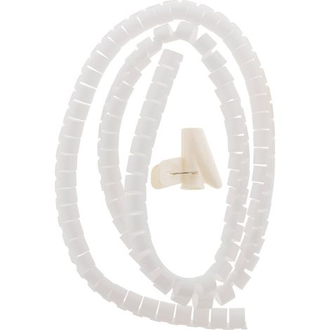 Zenitech – Gaine électrique range câble Ø20mm 1,5m – Plastique blanc – Pince d'insertion pour installation rapide – Compatible câbles TV et Hi-Fi (1/5)